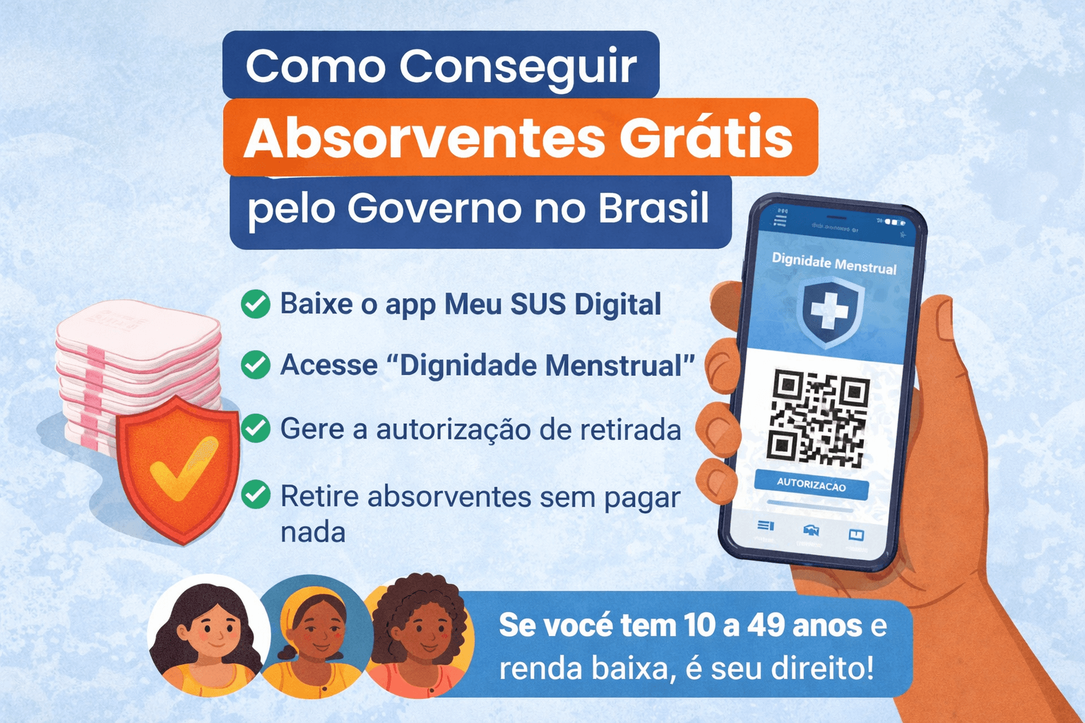 Como Conseguir Absorventes Grátis pelo Governo no Brasil – Remédio Total